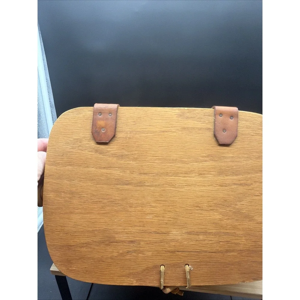 VTG Longaberger Classic Baskets Medium Purse With Lid & Handle 1995 Cottagecore